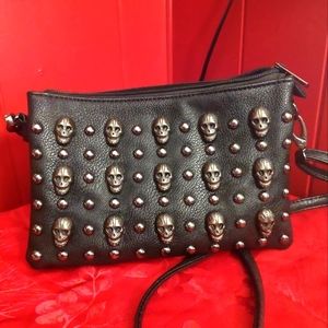 Black Studded Crossbody Bag